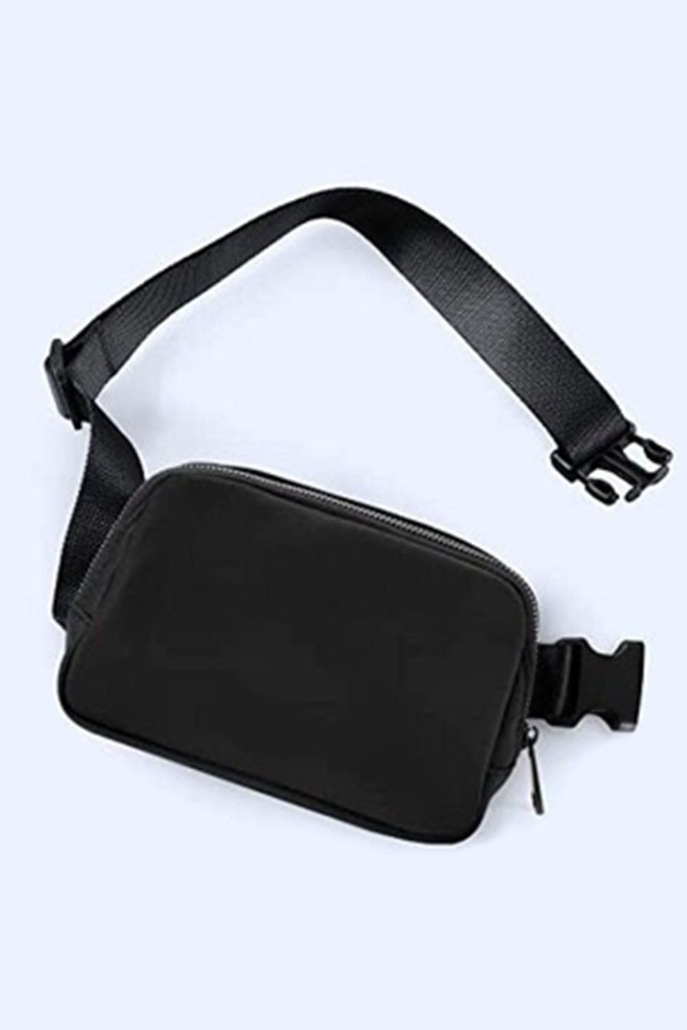 White Waterproof Zipped Fanny Pack Crossbody Sling Bag