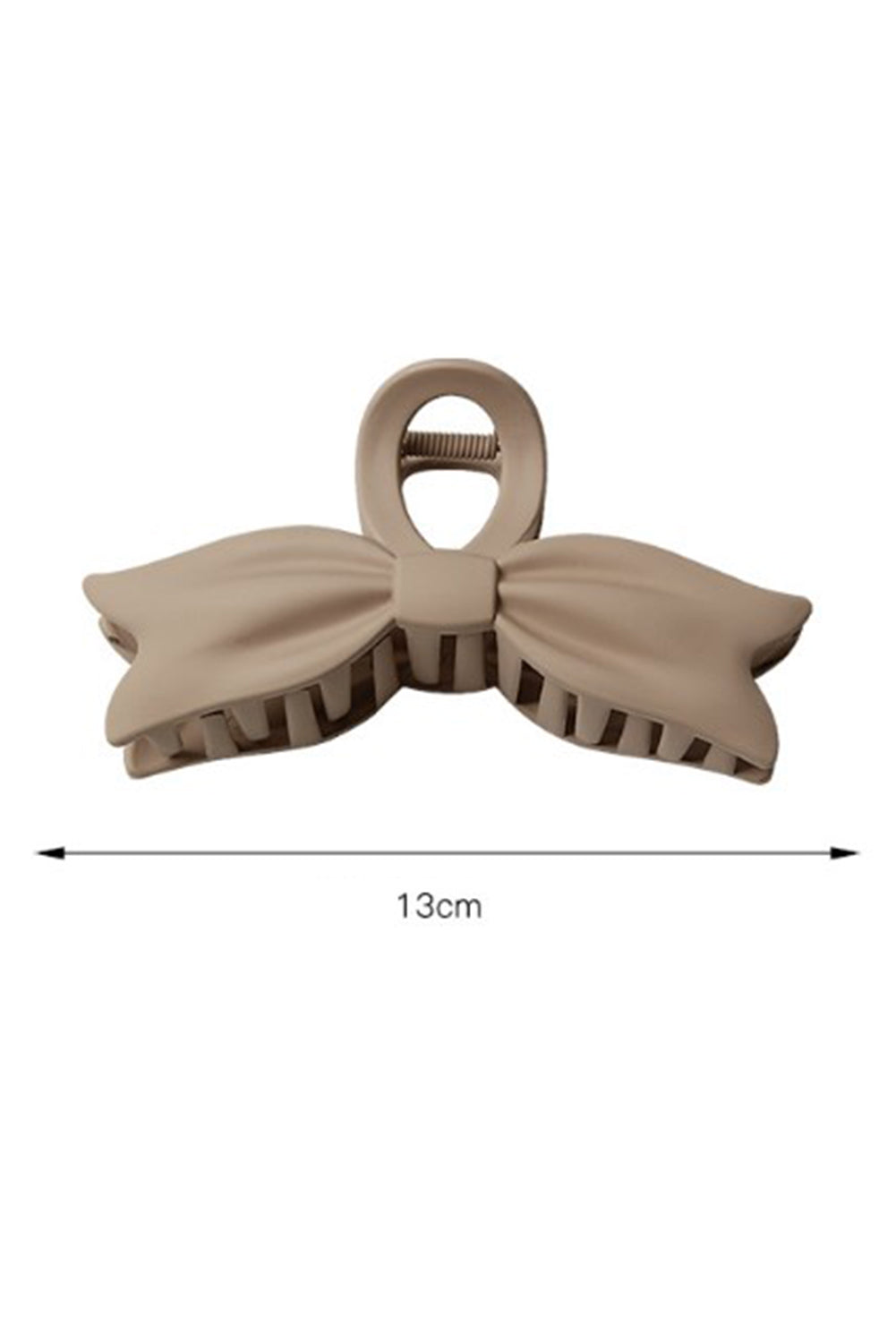 Beige Minimalist Bowknot Shape Plastic Claw Clip